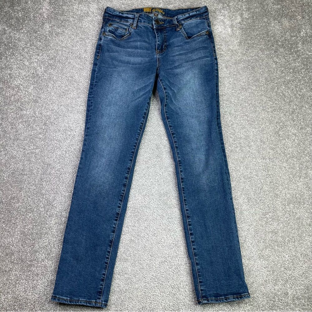 Kut from the Kloth Jeans Women's 4 Blue Skinny Low Rise Dark Wash Denim